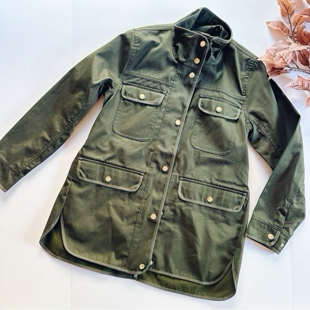NEW J.Crew New Downtown Field Jacket Dark Moss Green